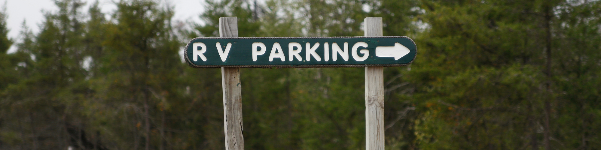 RV parking sign